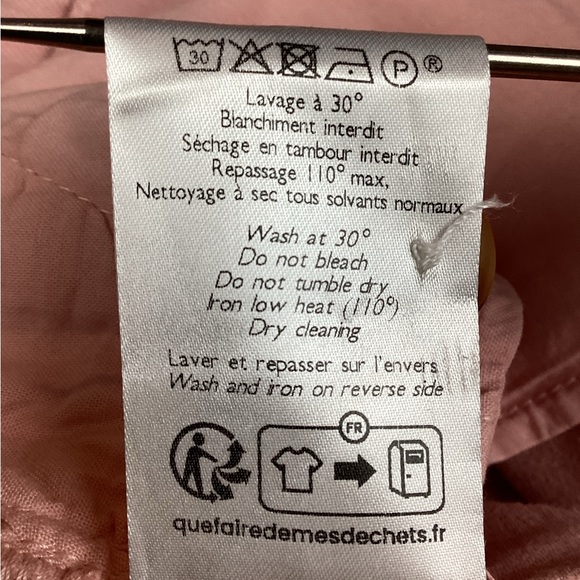 Sezane Paris Hi Rise Cropped Slim Straight Pink Jeans - Picture 9 of 10